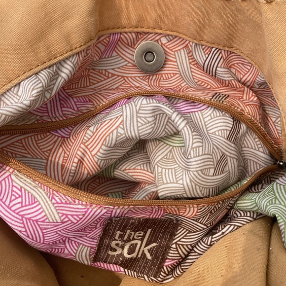 The Sak Tan Leather Hobo Handbag - Picture 8 of 11